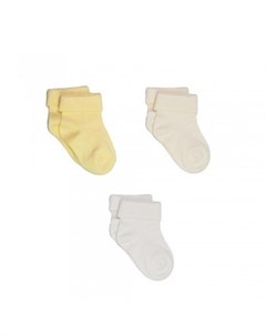 Носки детские 3 пары желтый белый кремовый Mothercare