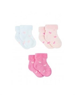 Носки детские 3 пары розовый белый ярко розовый Mothercare
