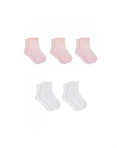 Носки детские 5 пар розовый белый Mothercare