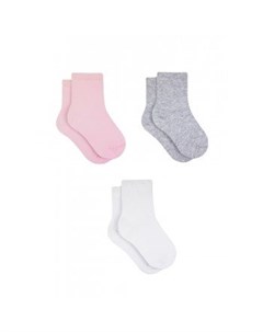 Носки детские 3 пары розовый белый серый Mothercare