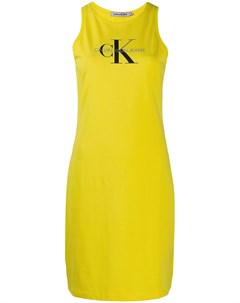 Платье мини без рукавов с логотипом Calvin klein jeans