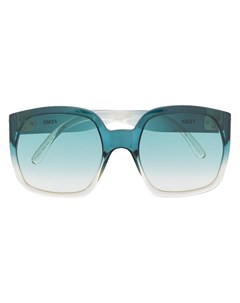Солнцезащитные очки в квадратной оправе с затемненными линзами Fendi eyewear