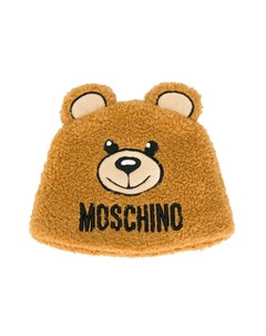 Фактурная шапка с вышивкой Moschino kids
