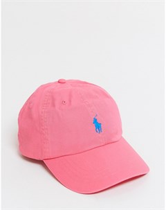 Розовая кепка с логотипом Polo ralph lauren
