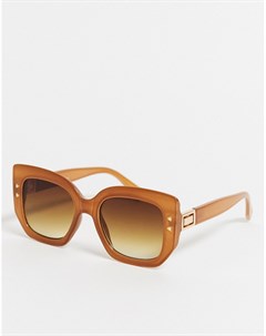 Солнцезащитные очки в квадратной оранжевой оправе в стиле oversized Jeepers peepers