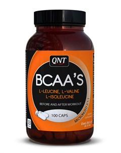 Добавка биологически активная к пище Кью Эн Ти БЦАА BCAA s vit B 6 100 капсул Qnt