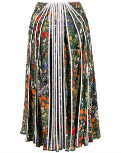 Плиссированная юбка с цветочным принтом Stella mccartney