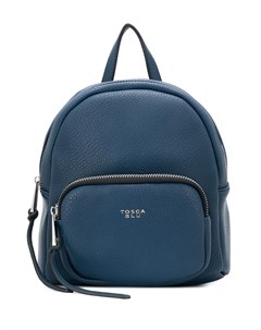 Маленький рюкзак с металлическим логотипом Tosca blu