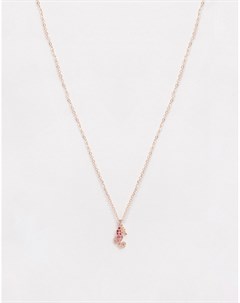 Золотисто розовое ожерелье с кристаллом Swarovski от Ted baker london