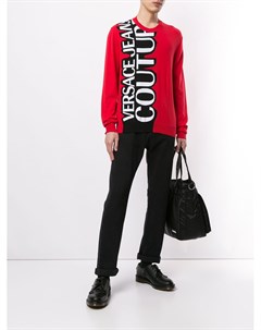 Джемпер тонкой вязки с логотипом Versace jeans couture