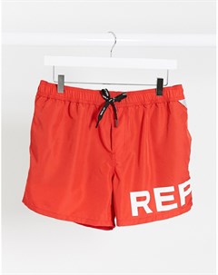 Красные шорты для плавания с логотипом Replay