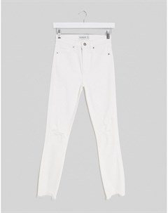 Белые джинсы скинни с завышенной талией Abercrombie & fitch