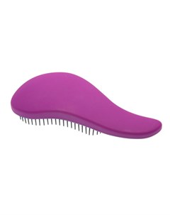 Щетка массажная для легкого расчесывания волос мини с ручкой цвет фиолетово черный Dewal beauty