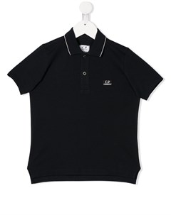 Рубашка поло с короткими рукавами и нашивкой логотипом Cp company kids