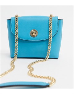Ярко синяя сумочка через плечо с ремешком цепочкой Accessorize