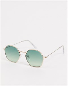 Круглые солнцезащитные очки с зелеными стеклами Burton menswear