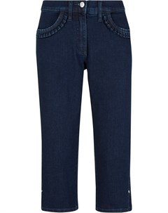 Капри стрейч джинсовые с рюшами Bonprix