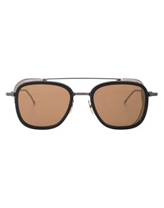 Солнцезащитные очки с двойным мостом в квадратной оправе Thom browne eyewear