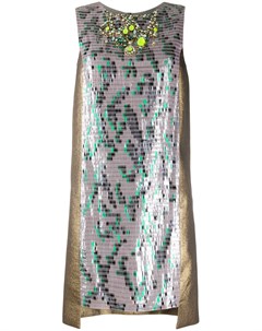 Коктейльное платье с пайетками и вставками Matthew williamson