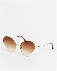 Золотистые солнцезащитные очки в форме бабочки Jeepers peepers