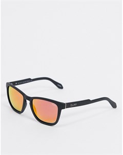 Черные солнцезащитные очки с оранжевыми стеклами Quay australia