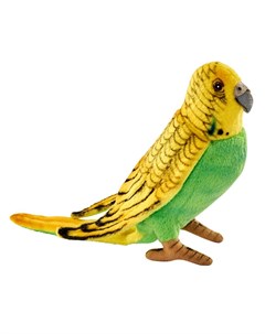 Волнистый попугайчик зеленый 15 см 3653П мягкая игрушка Hansa creation