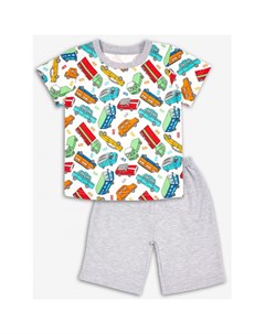 Пижама для мальчика футболка и шорты Автостоп Веселый малыш