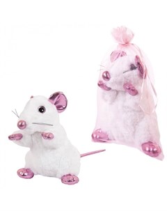 Мягкая игрушка Крыса с розовыми лапками 19 см Abtoys