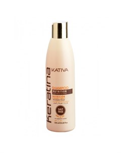 Keratina Укрепляющий шампунь с кератином для всех типов волос 250 мл Kativa