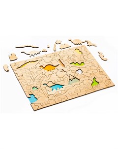 Деревянная игрушка Мозаика раскраска Динозавры Bradex
