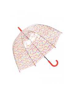 Зонт трость Горошек прозрачный купол Mihi mihi