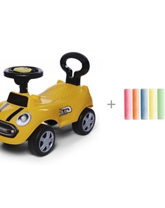Каталка Speedrunner музыкальный руль с цветными мелками Brauberg Baby care