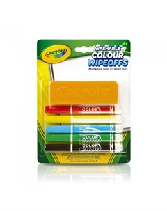 Фломастеры Набор стираемых с губкой 5 цветов Crayola