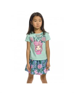 Комплект для девочек футболка юбка GFATS3159 1 Pelican