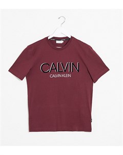 Бордовая футболка с логотипом эксклюзивно для ASOS Calvin klein