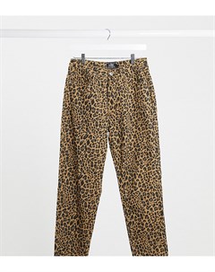 Джинсы в винтажном стиле с леопардовым принтом One above another