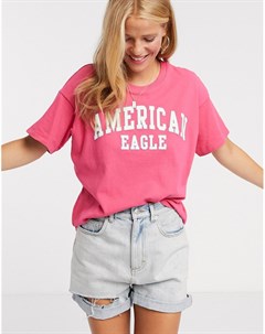 Розовая футболка с короткими рукавами American eagle