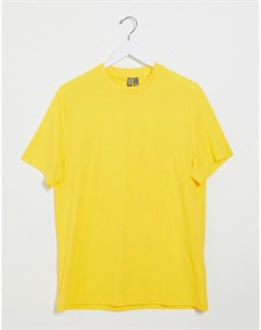 Желтая футболка из органического хлопка с круглым вырезом Asos design