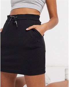 Черная трикотажная юбка с затягивающимся шнурком Calvin klein