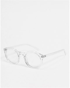 Круглые очки с прозрачными стеклами Burton menswear