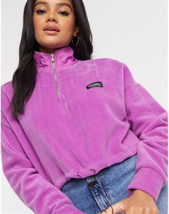 Фиолетовая короткая флисовая куртка Mossimo