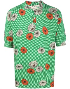 Рубашка поло с цветочным принтом Marni