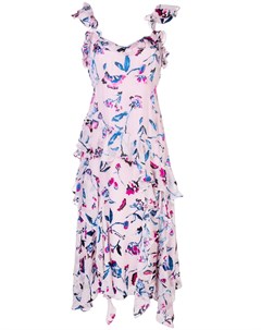 Платье Violeta с цветочным принтом и оборками Tanya taylor