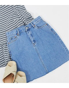 Синяя выбеленная джинсовая мини юбка Dr denim tall
