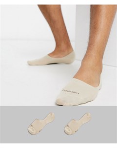 Набор из 2 пар кремовых невидимых носков Calvin klein
