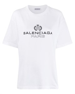 Футболка с вышитым логотипом Balenciaga