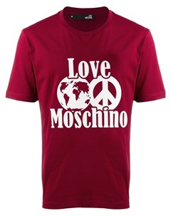 Футболка с контрастным логотипом Love moschino