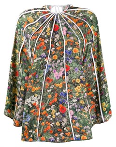 Асимметричная блузка с цветочным принтом Stella mccartney