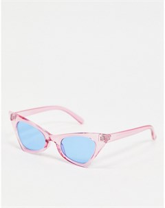 Лавандовые солнцезащитные очки с голубыми стеклами Pieces