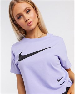 Синяя футболка с логотипом галочкой Nike